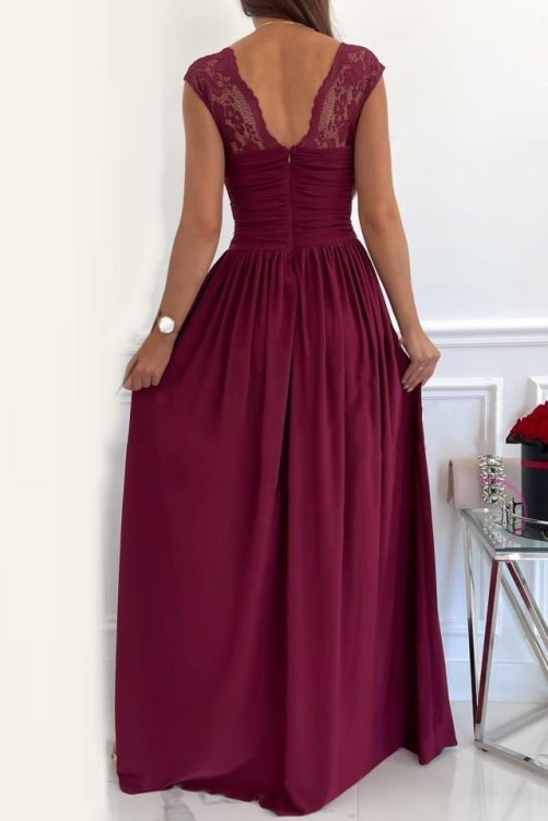 Sleeveless Backless Wide Hem Split Dress in Dresses