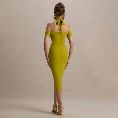 Elegant Halter Backless Sheath Dress in Dresses