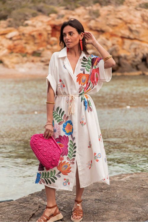 Printing Loose Beach Dress in Dresses