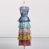 Halter Sleeveless Bohemian Retro Ruffled Dress in Dresses