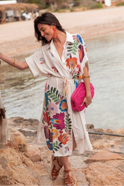 Printing Loose Beach Dress in Dresses