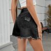 Slimming One Breasted Denim With Hole Shorts in Shorts