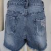 Slimming One Breasted Denim With Hole Shorts in Shorts