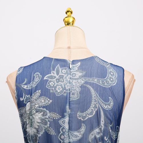 Halter Sleeveless Bohemian Retro Ruffled Dress in Dresses