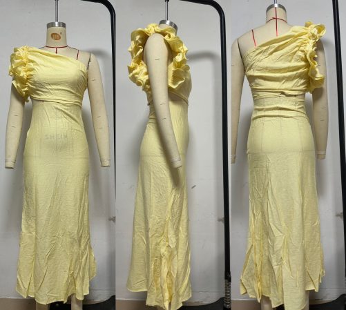 Summer Shoulder Slim Fit Dress in Dresses