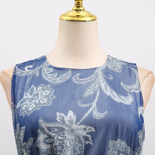 Halter Sleeveless Bohemian Retro Ruffled Dress in Dresses