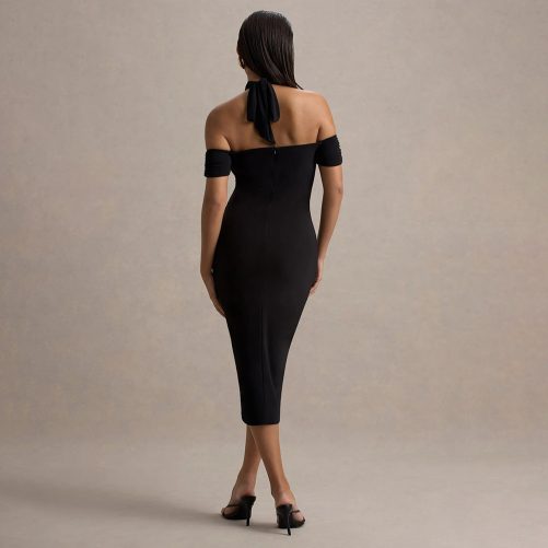 Elegant Halter Backless Sheath Dress in Dresses
