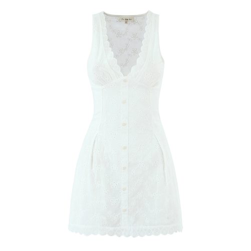 Sexy V Neck Lace Embroidered Dress in Dresses