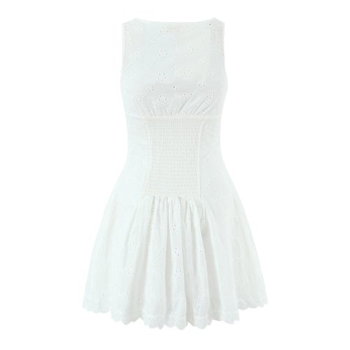 Sexy V Neck Lace Embroidered Dress in Dresses