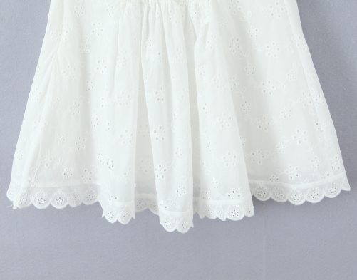 Sexy V Neck Lace Embroidered Dress in Dresses