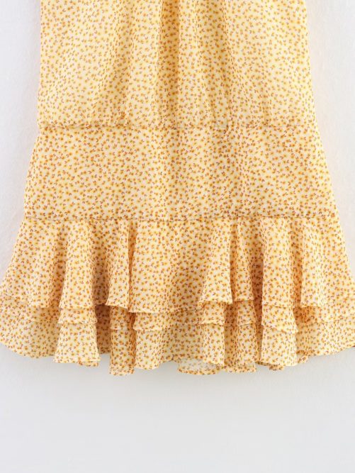Sexy Hanging Collar Printing Dress in Dresses