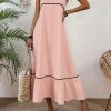 Sweet Solid Color Self Tie Dress in Dresses