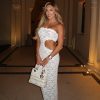 Sleeveless Backless Lace Hollow Out Cutout Out Slim Fit Dress in Dresses