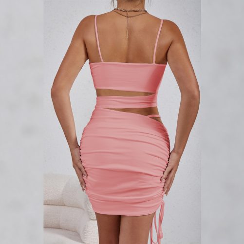 Sexy Hollow Out Cutout Out Pleated Dress in Dresses