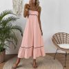 Sweet Solid Color Self Tie Dress in Dresses