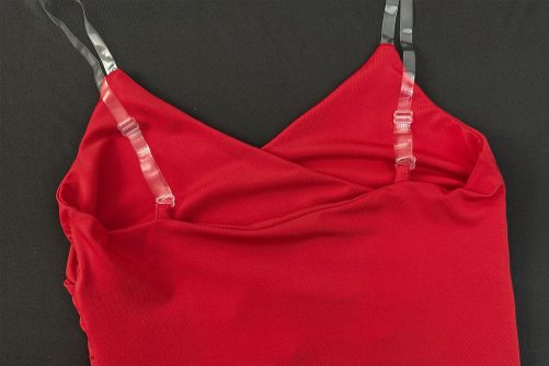 Sexy V Neck Backless Split Long Sleeveless Dress in Dresses
