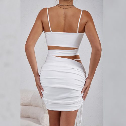 Sexy Hollow Out Cutout Out Pleated Dress in Dresses