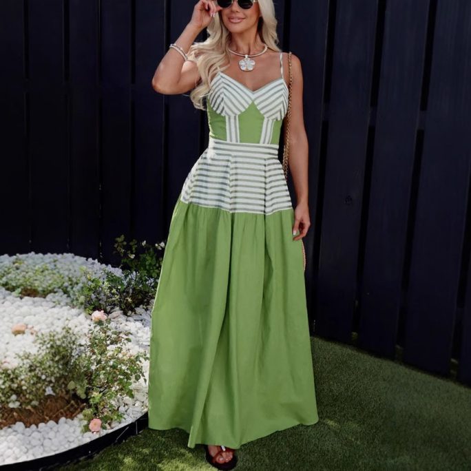 Sexy Backless Printed Cami Dress in Dresses