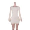 Elegant Sexy Slim Fit Bow Backless Dress in Dresses