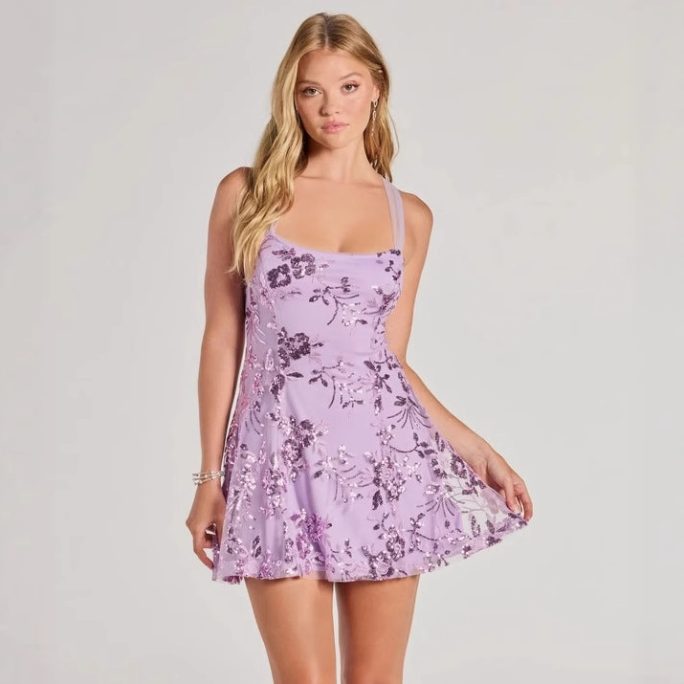 Sequined Cami Dress in Dresses