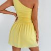 Sexy Solid Color Waist Tight A Line Dress in Dresses