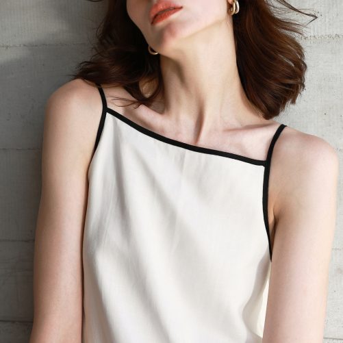 Contrast Color White Dress in Dresses