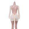 Elegant Sexy Slim Fit Bow Backless Dress in Dresses