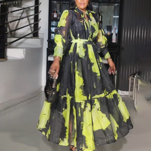 Retro Printed Dress in Dresses