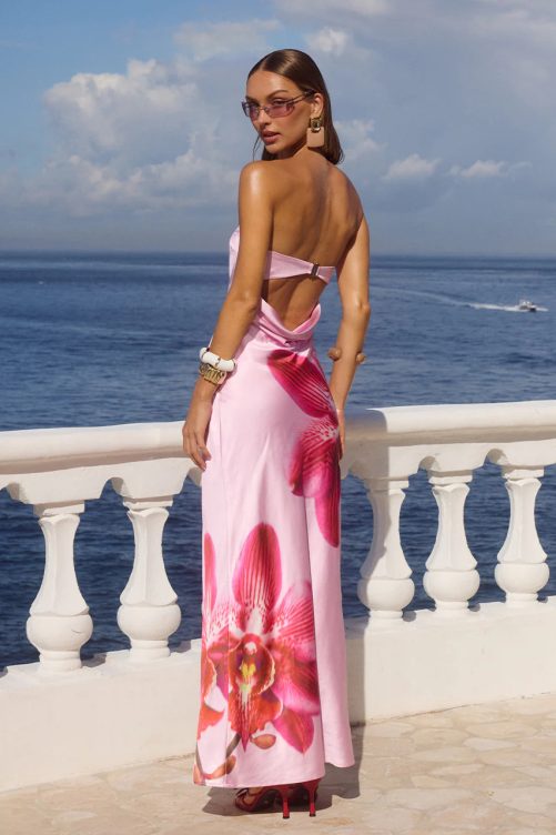 Sexy Printed Tube Top Dress in Dresses