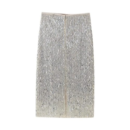 Sequin Glitter Decoration Midi Skirt in Skirts