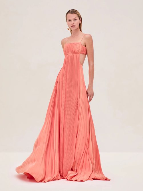 Sexy Pleated Backless Dress in Dresses