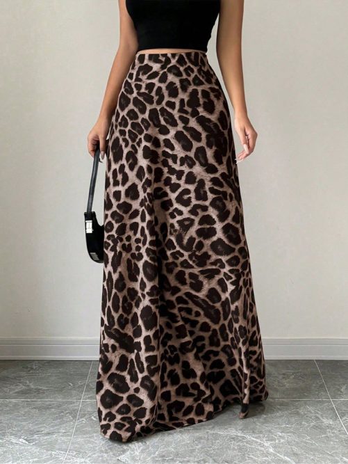 Satin Long Skirt in Skirts