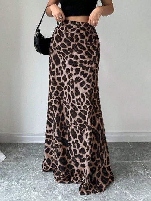 Satin Long Skirt in Skirts