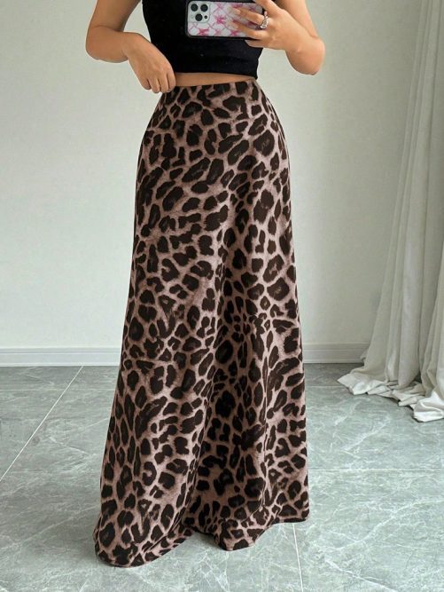 Satin Long Skirt in Skirts