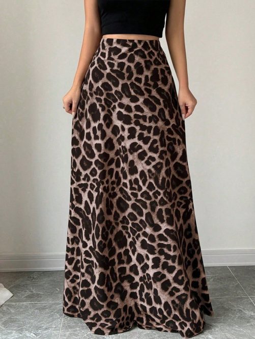 Satin Long Skirt in Skirts