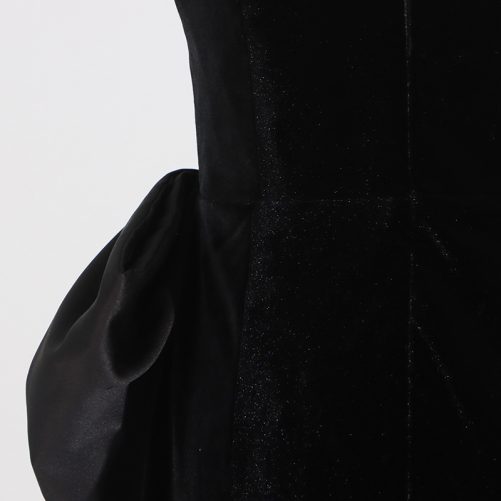 Elegant Black Irregular Asymmetric Design Sleeveless Dress in Dresses