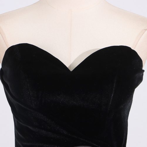 Elegant Black Irregular Asymmetric Design Sleeveless Dress in Dresses