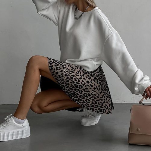 Leopard Print Sexy Skirt in Skirts