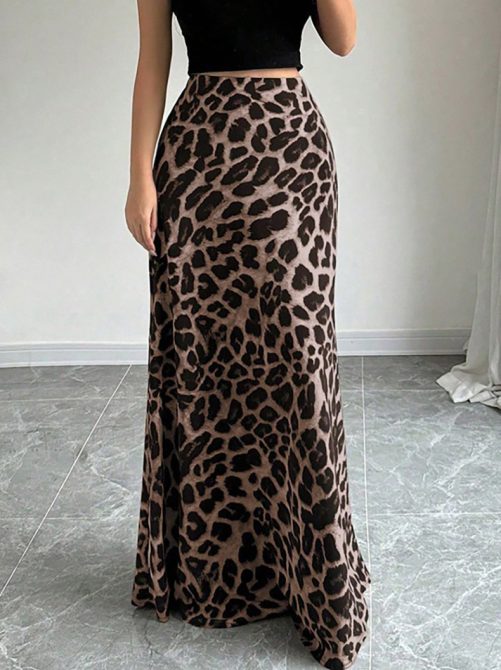 Satin Long Skirt in Skirts