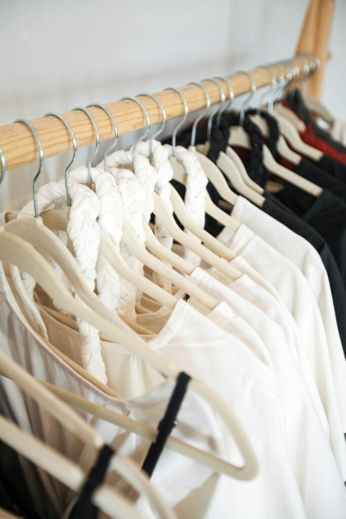Capsule wardrobe walk-in closet organization