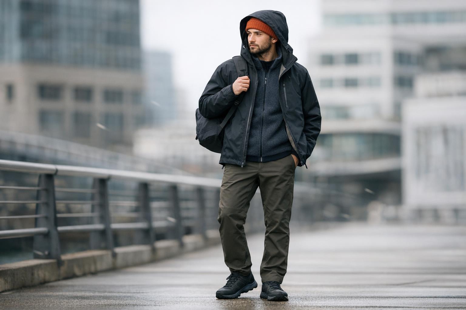City-Ready Gorpcore Outfit for Windy Commutes & Travel