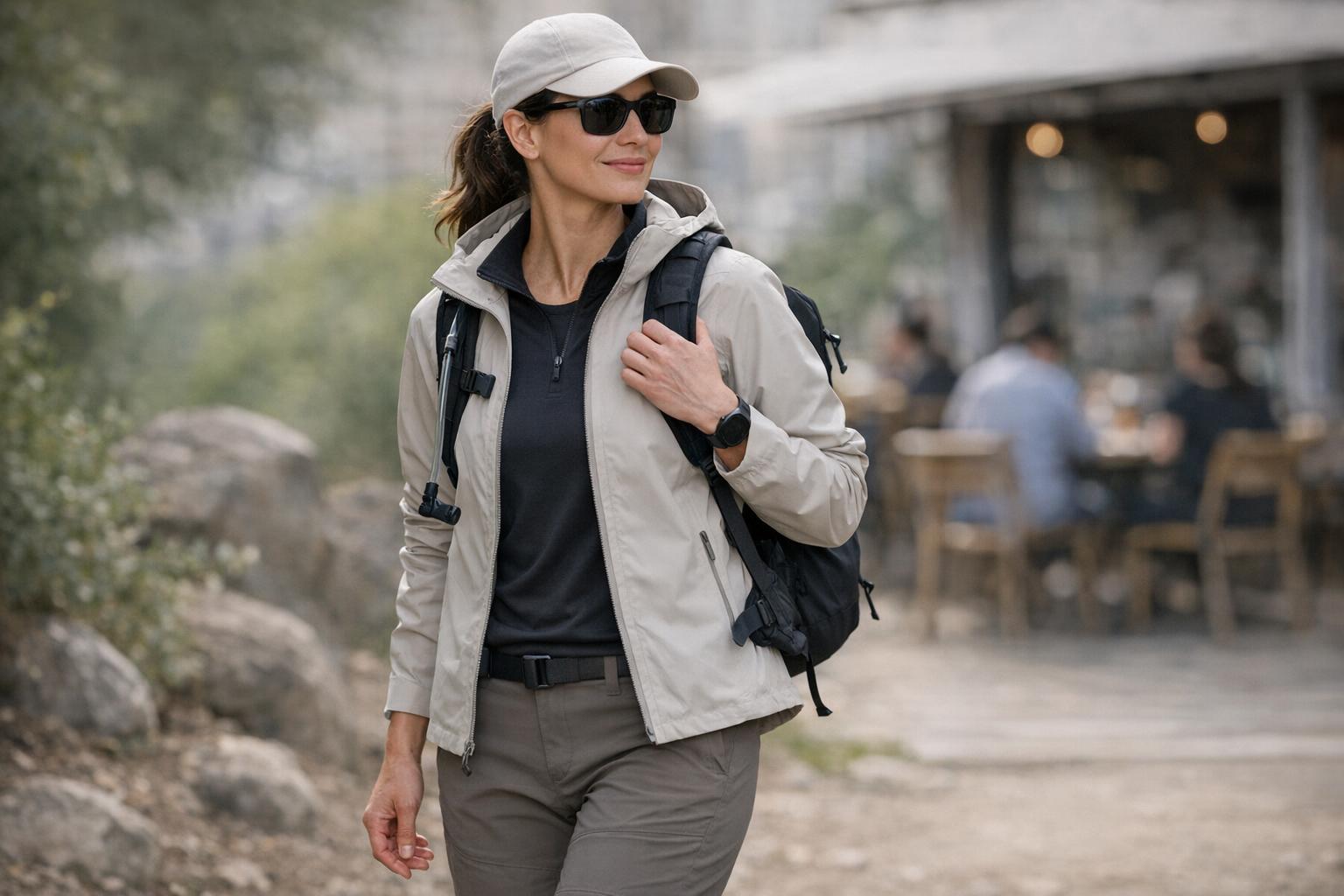 Trail-to-Town Hike Outfit That Looks Polished After Miles