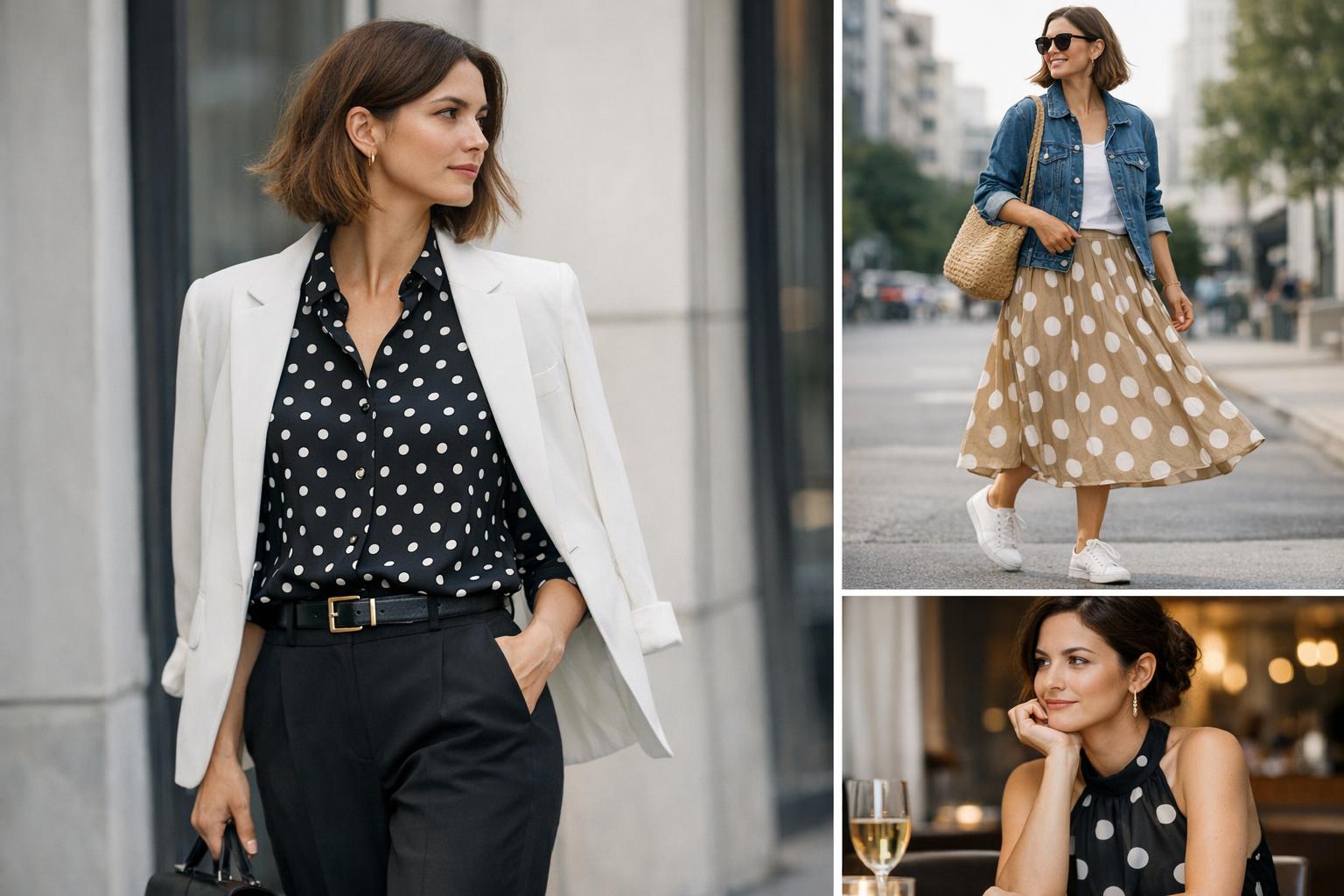 Modern Polka Dot Outfit Ideas for Work, Weekends, Nights