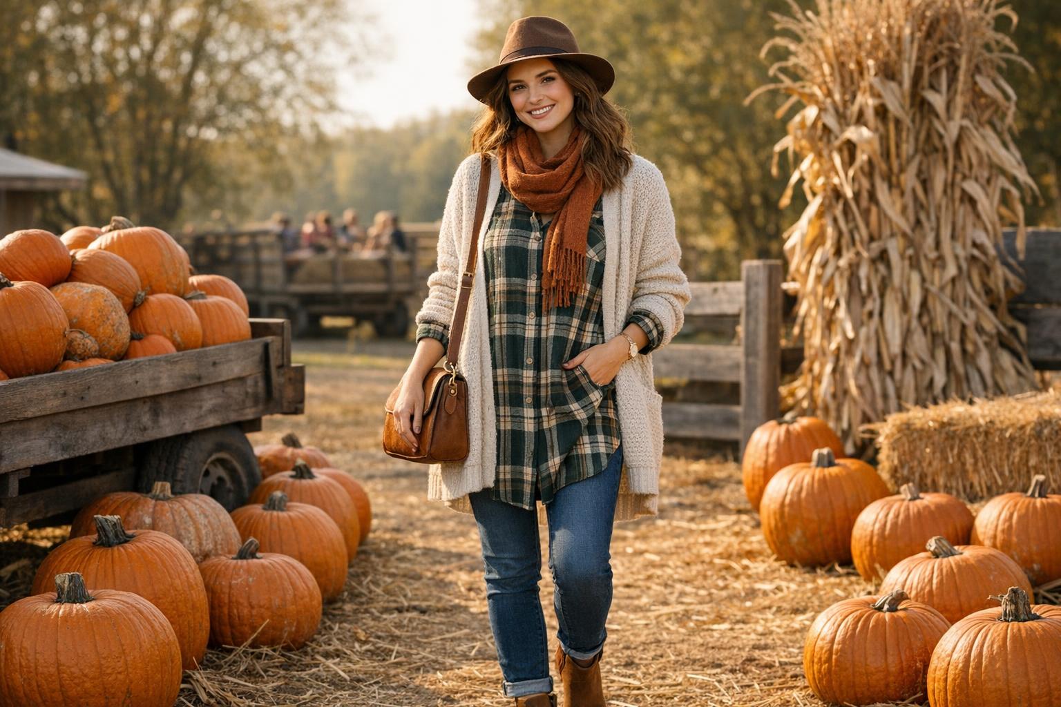 Pumpkin Patch Outfit Ideas With Rustic, Polished Appeal