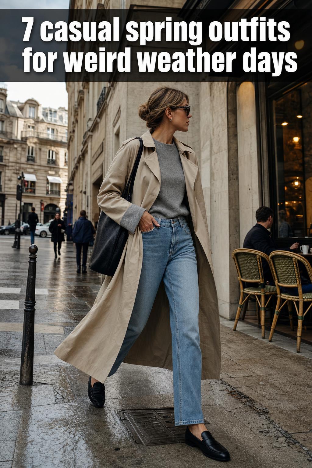 Casual spring outfits for a stylish everyday look in soft pastel layers