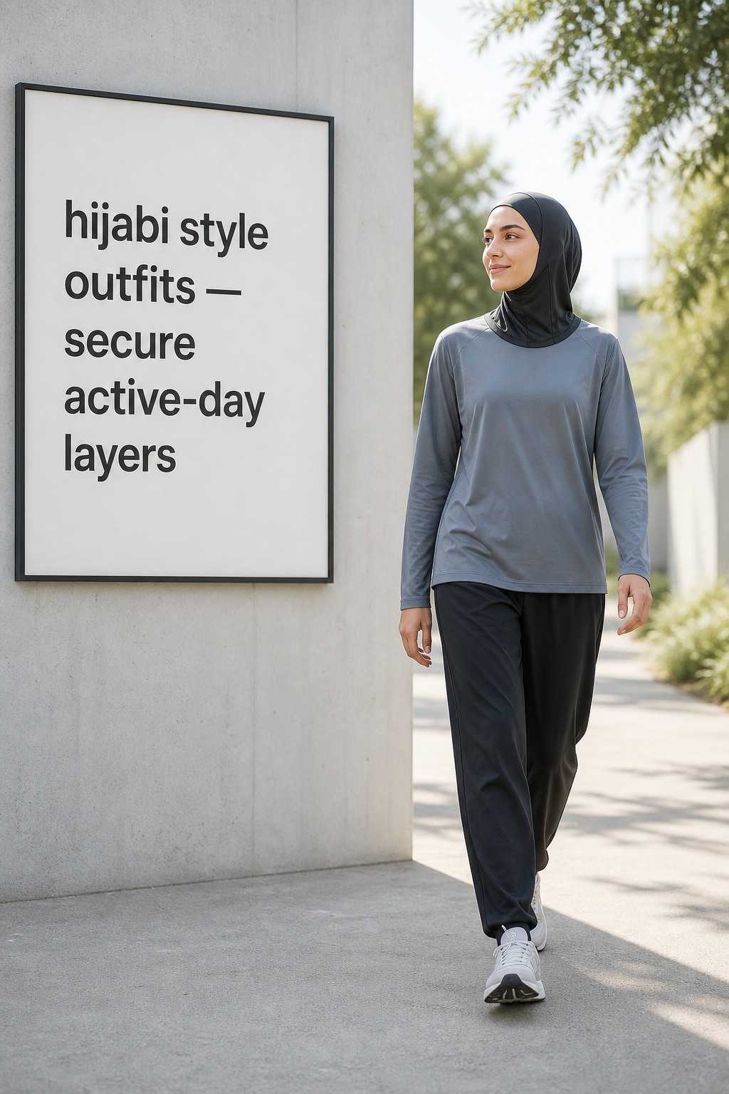 Hijabi Style Outfits Secure Active Day Layers hijabi style outfits with a secure sports hijab and breathable layers for active days